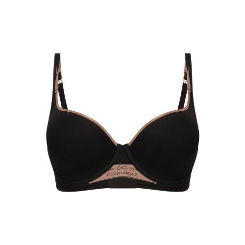 Conturelle 807825 reggiseno a balconcino IDEALIST nero, frontale